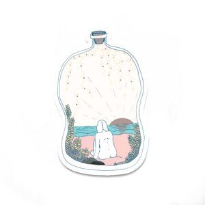 Sunset in a Bottle, diecut vinyl sticker